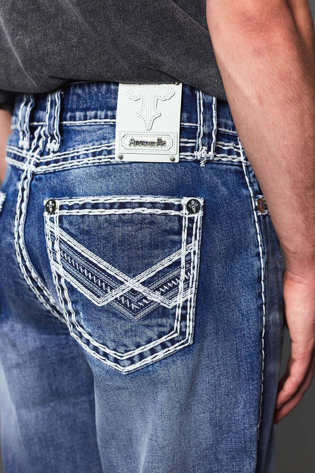 Men's Embroidered Baggy Jeans