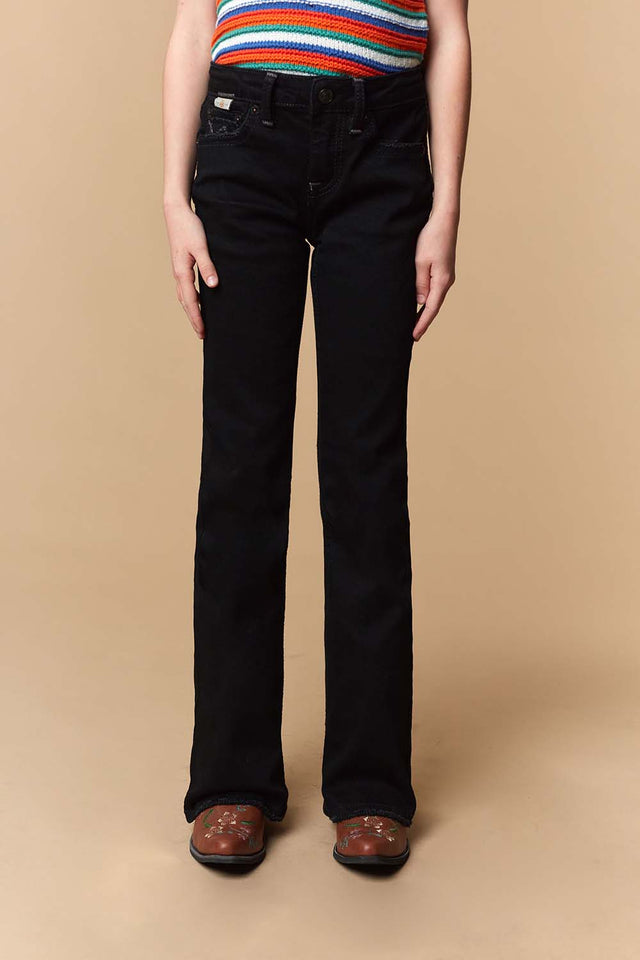 Girl's Lite Embroidery Bootcut Jeans