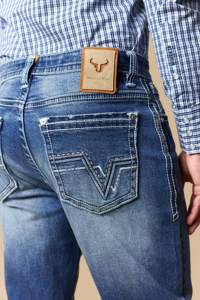 Men's EMB Modern Bootcut Jeans