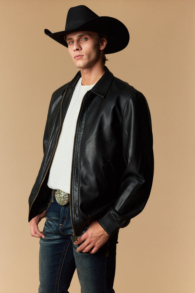 Men's Urban Style Faux Leather Jacket