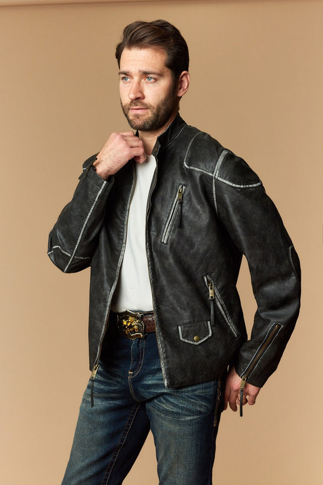 Men's Urban Style Faux Leather Jacket