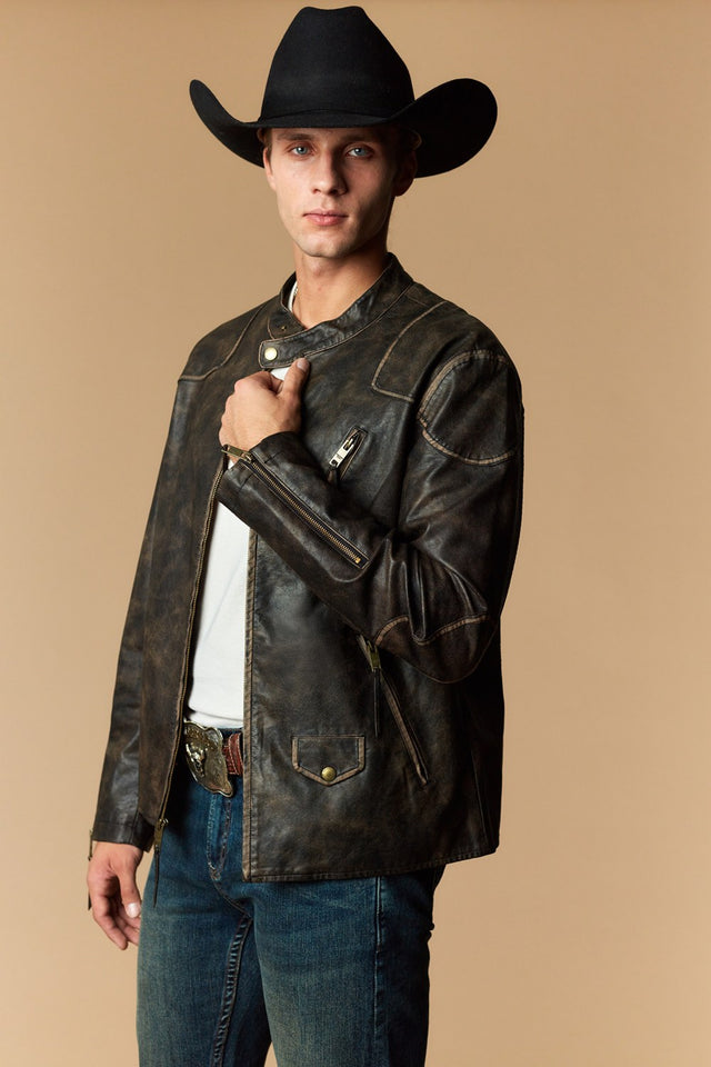 Men's Urban Style Faux Leather Jacket