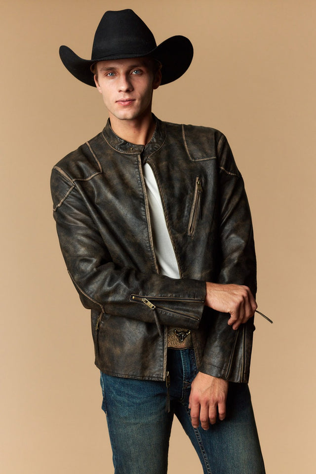 Men's Urban Style Faux Leather Jacket