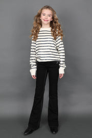 Girl's Embroidered Bootcut Jeans