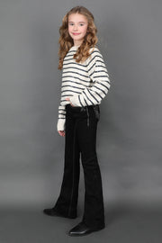 Girl's Embroidered Bootcut Jeans