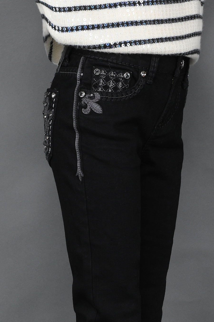 Girl's Embroidered Bootcut Jeans