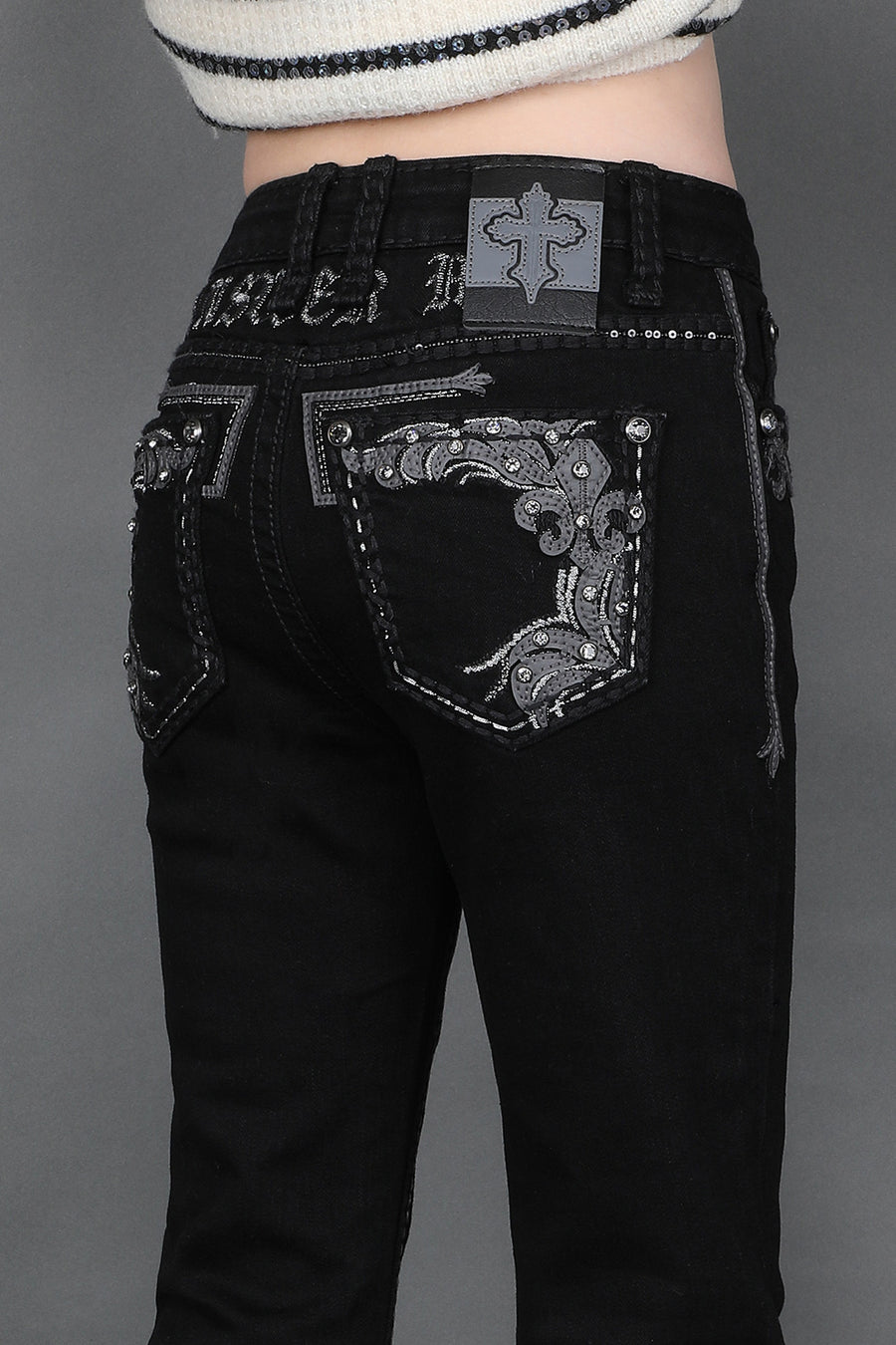Girl's Embroidered Bootcut Jeans