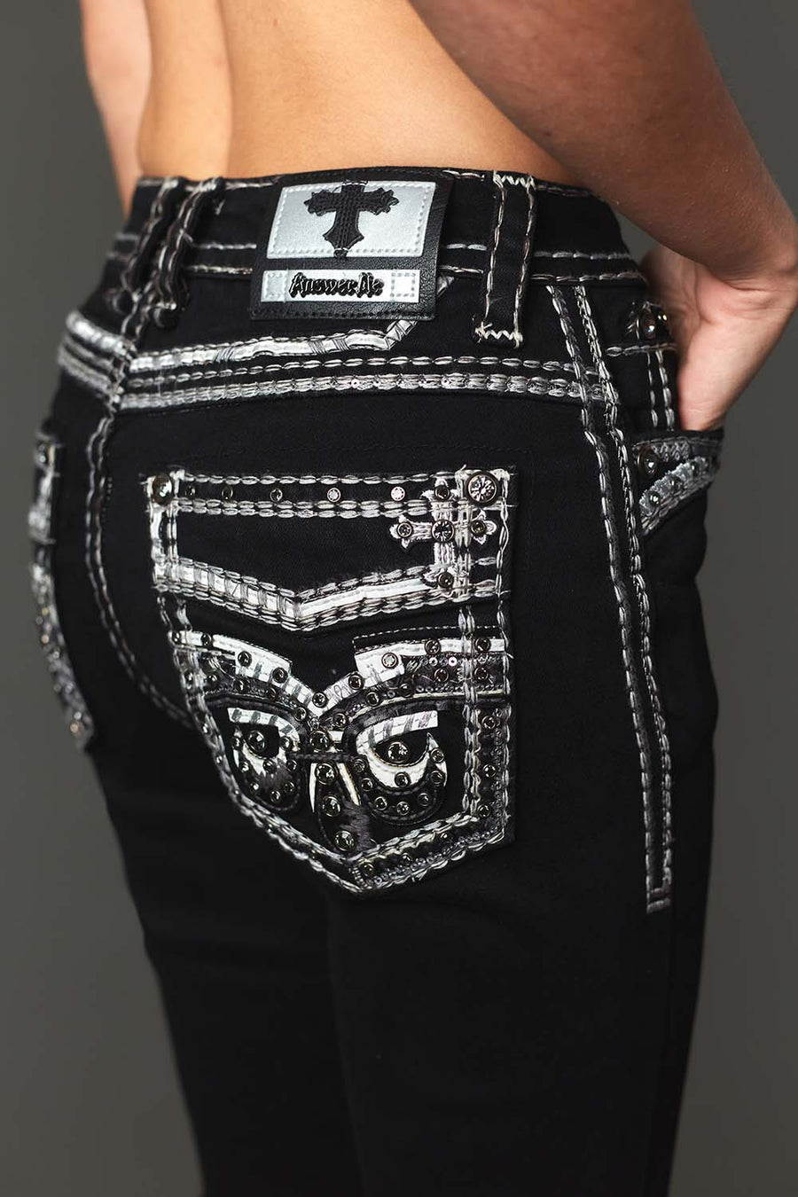 Women's  High Street Embroidered Wide Leg Jeans