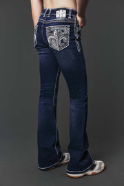 Girl's Embroidery Bootcut Jeans