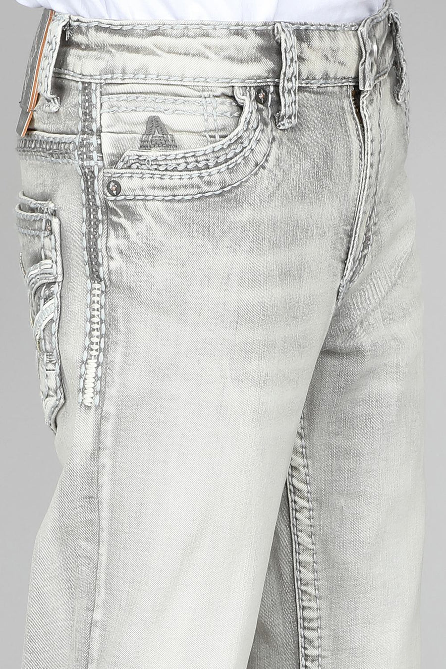 Boy's Embroidered Straight Leg Jeans