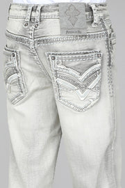 Boy's Embroidered Straight Leg Jeans