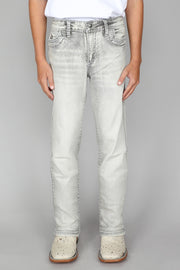 Boy's Embroidered Straight Leg Jeans