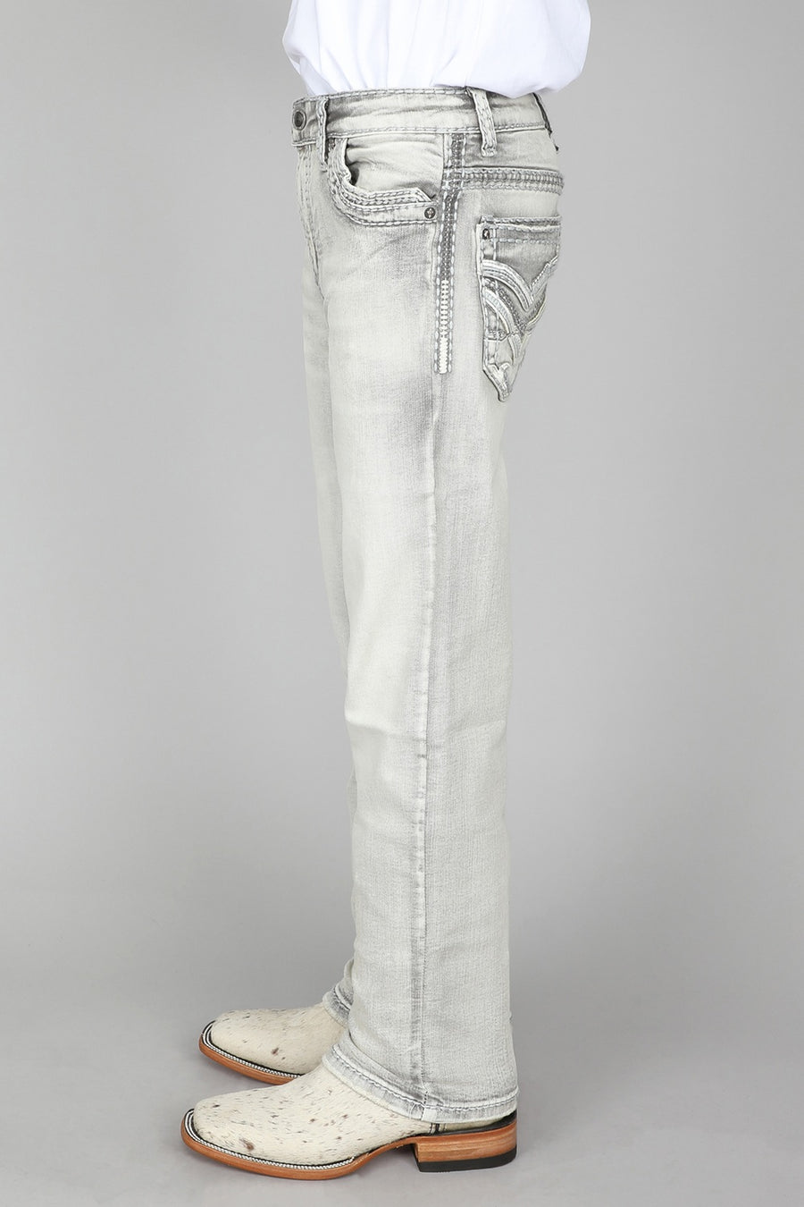 Boy's Embroidered Straight Leg Jeans