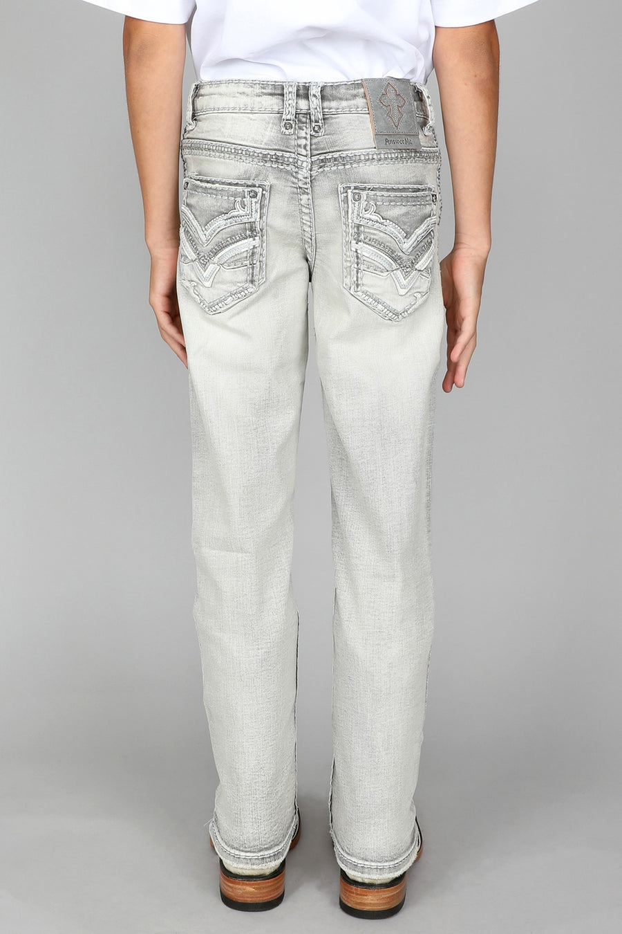 Boy's Embroidered Straight Leg Jeans