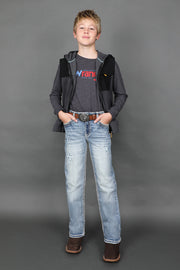 Boy's Embroidered Straight Jeans