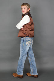 Boy's Embroidered Straight Jeans