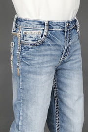 Boy's Embroidered Straight Jeans