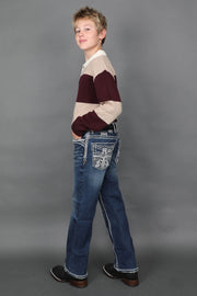 Boy's Embroidered Straight Jeans