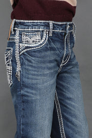 Boy's Embroidered Straight Jeans