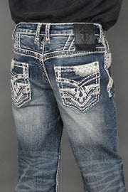 Boy's Embroidered Straight Jeans