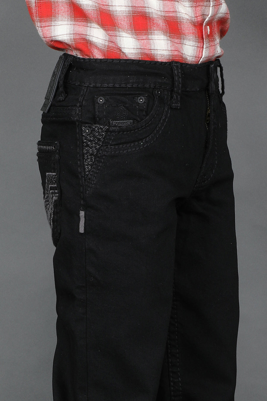 Boy's Embroidered Straight Jeans