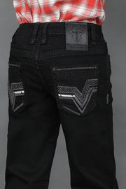 Boy's Embroidered Straight Jeans