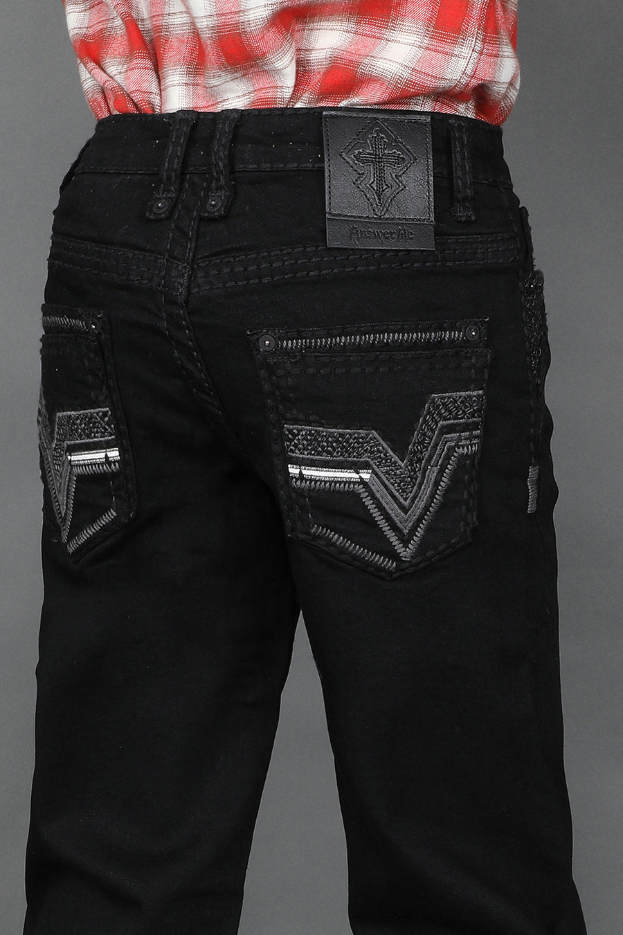 Boy's Embroidered Straight Jeans