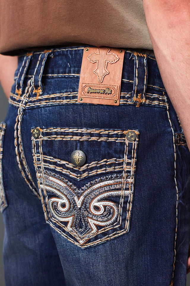 Men's Embroidered Baggy Jeans