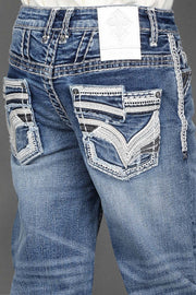 Boy's Embroidered Straight Jeans