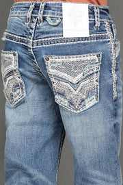 Boy's Embroidered Straight Jeans