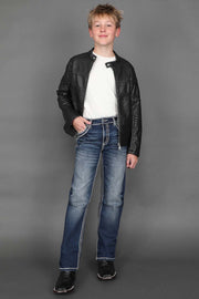 Boy's Embroidered Straight Jeans