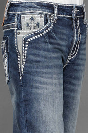 Boy's Embroidered Straight Jeans