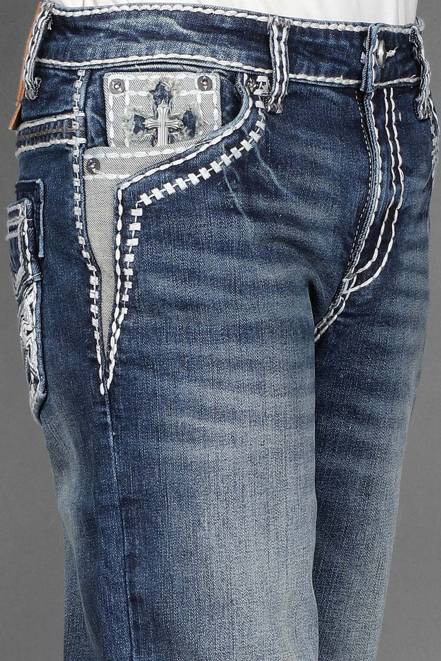 Boy's Embroidered Straight Jeans