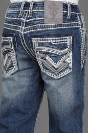 Boy's Embroidered Straight Jeans
