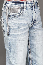 Boy's Embroidered Straight Jeans