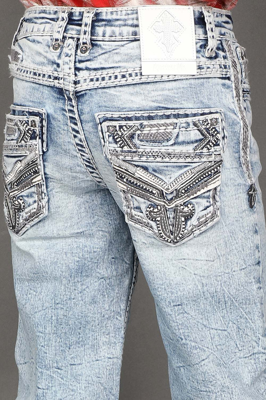 Boy's Embroidered Straight Jeans