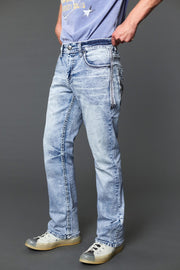 Men's Embroidered Straight Jeans