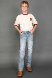 Boy's Embroidered Straight Jeans