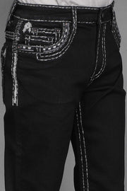 Boy's Embroidered Straight Jeans