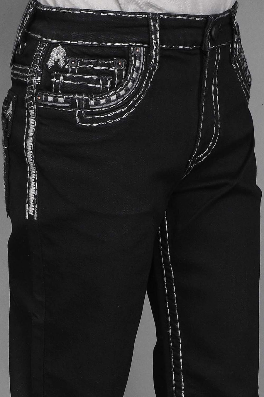 Boy's Embroidered Straight Jeans
