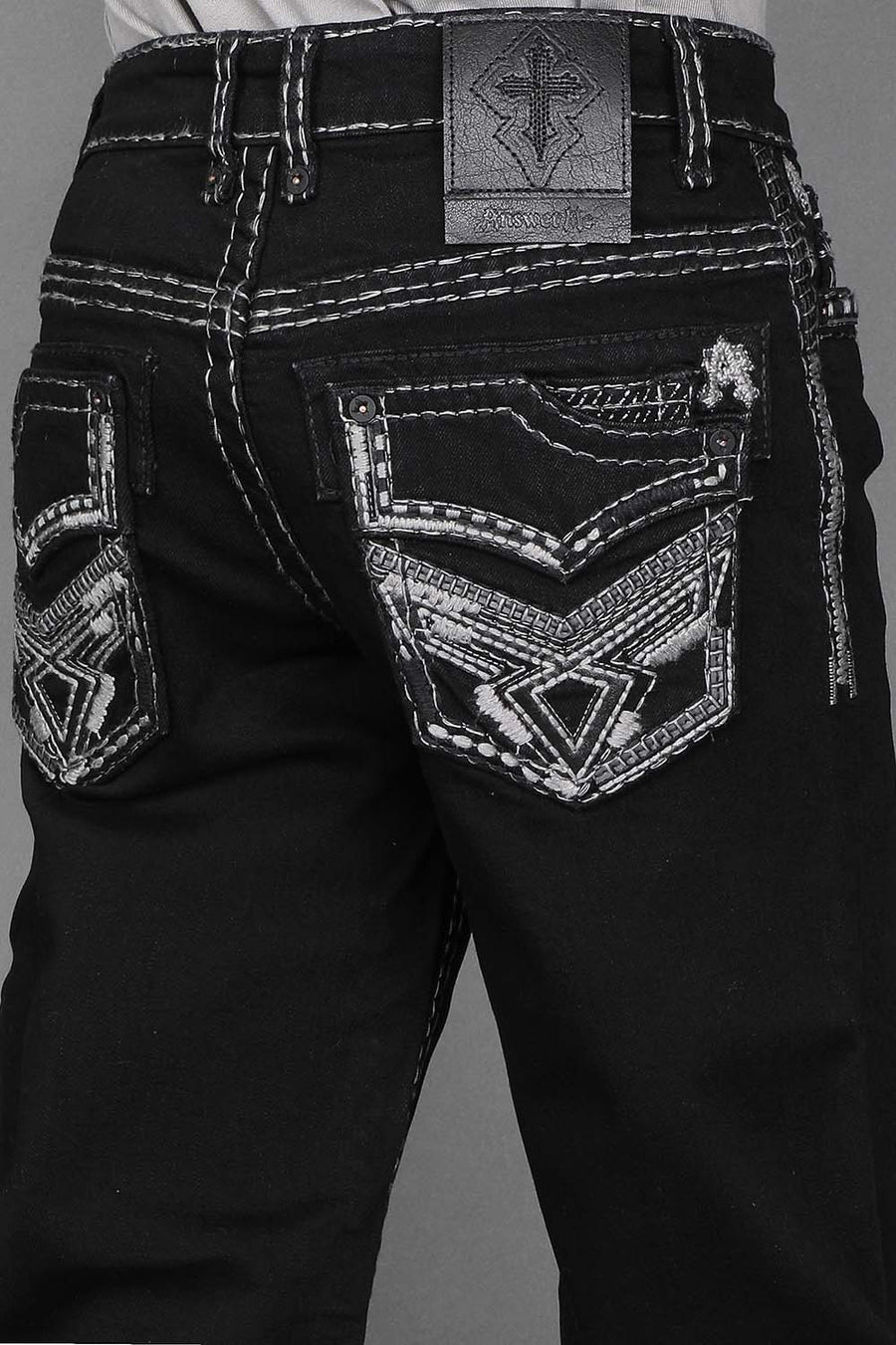 Boy's Embroidered Straight Jeans