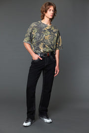 Men's Embroidered Straight Jeans