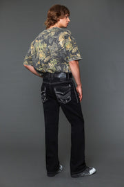 Men's Embroidered Straight Jeans