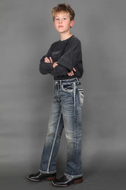 Boy's Embroidered Straight Jeans