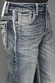 Boy's Embroidered Straight Jeans