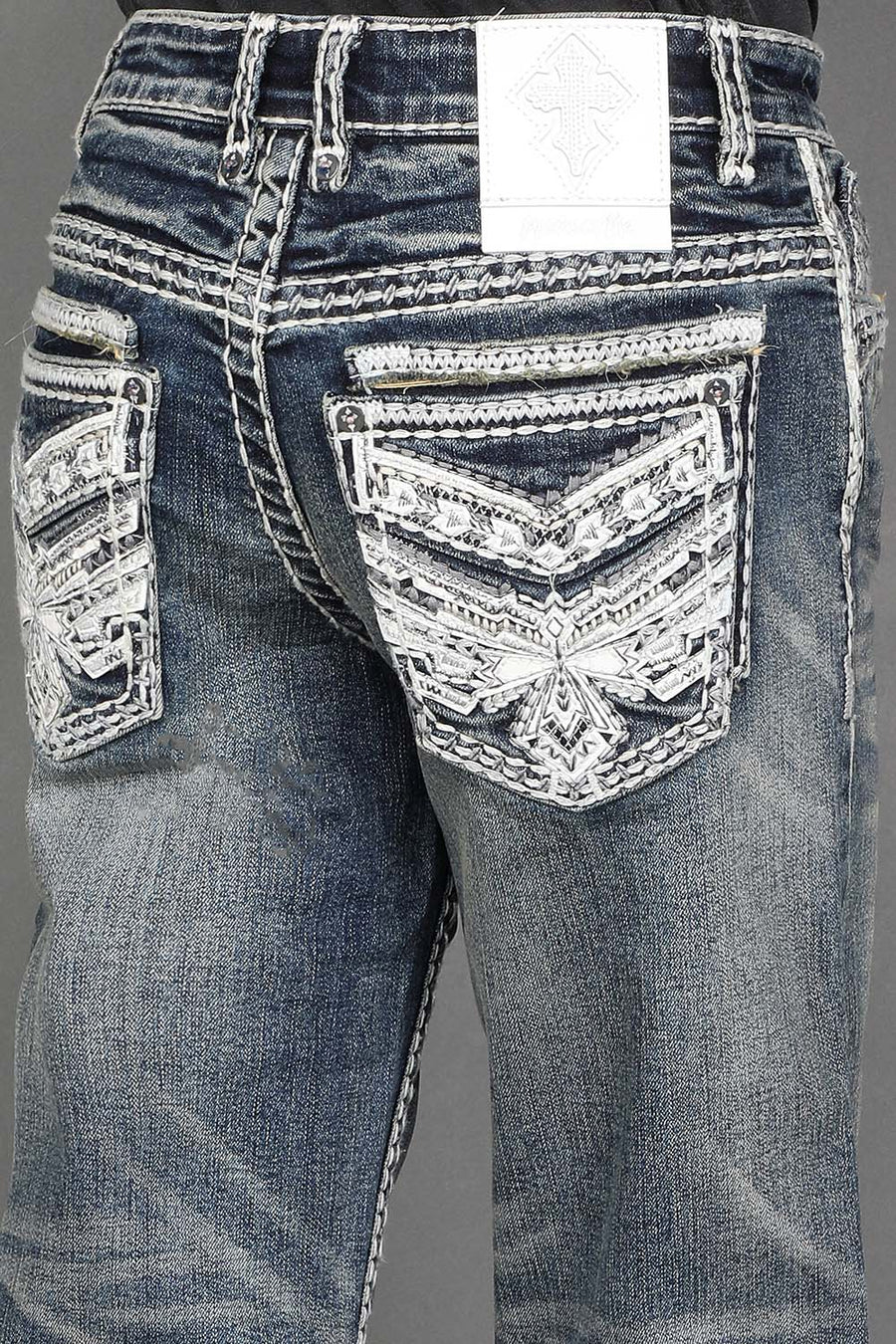 Boy's Embroidered Straight Jeans