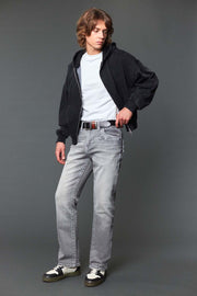 Men's Embroidered Straight Jeans
