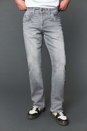 Men's Embroidered Straight Jeans
