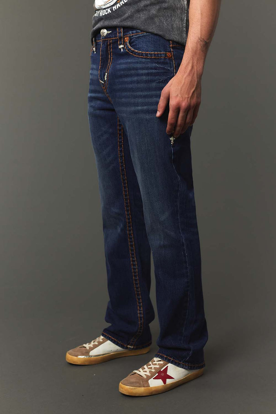Men's Embroidered Straight Jeans