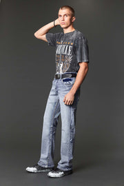 Men's Embroidered Straight Jeans